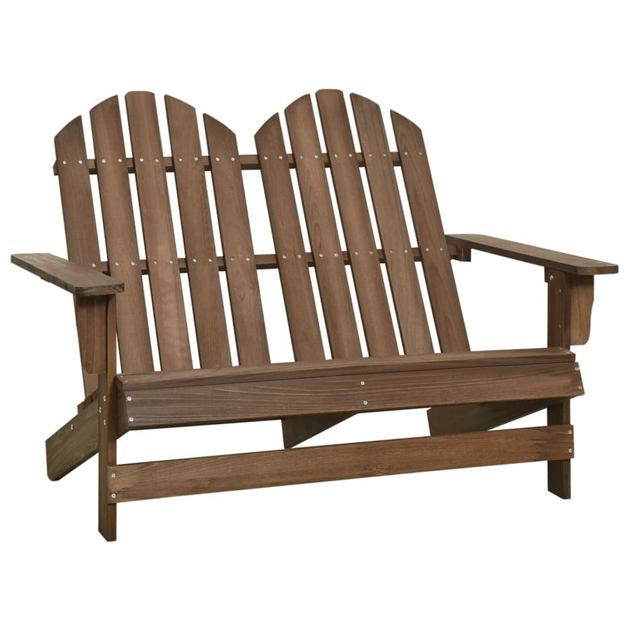 Tuinstoel 2-Zits Adirondack Massief Vurenhout Bruin