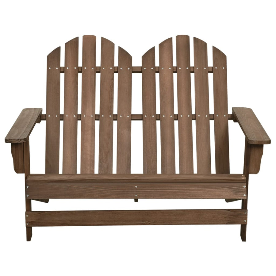 Tuinstoel 2-Zits Adirondack Massief Vurenhout Bruin