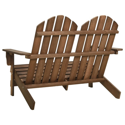 Tuinstoel 2-Zits Adirondack Massief Vurenhout Bruin