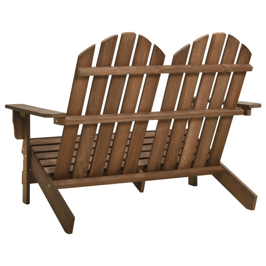 Tuinstoel 2-Zits Adirondack Massief Vurenhout Bruin