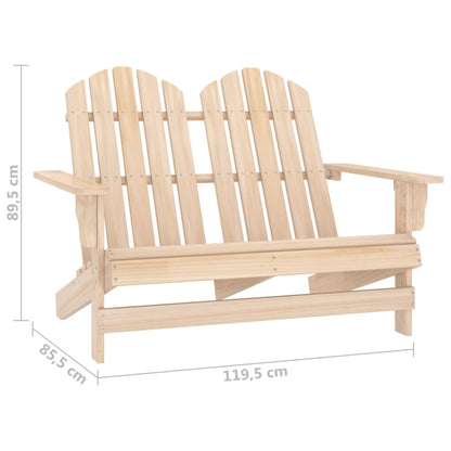 Tuinstoel 2-Zits Adirondack Massief Vurenhout Lichtbruin
