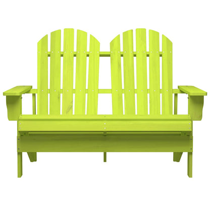 Tuinstoel 2-Zits Adirondack Massief Vurenhout Groen Groen