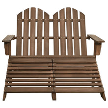 Tuinstoel 2-zits Adirondack met voetenbank vurenhout bruin