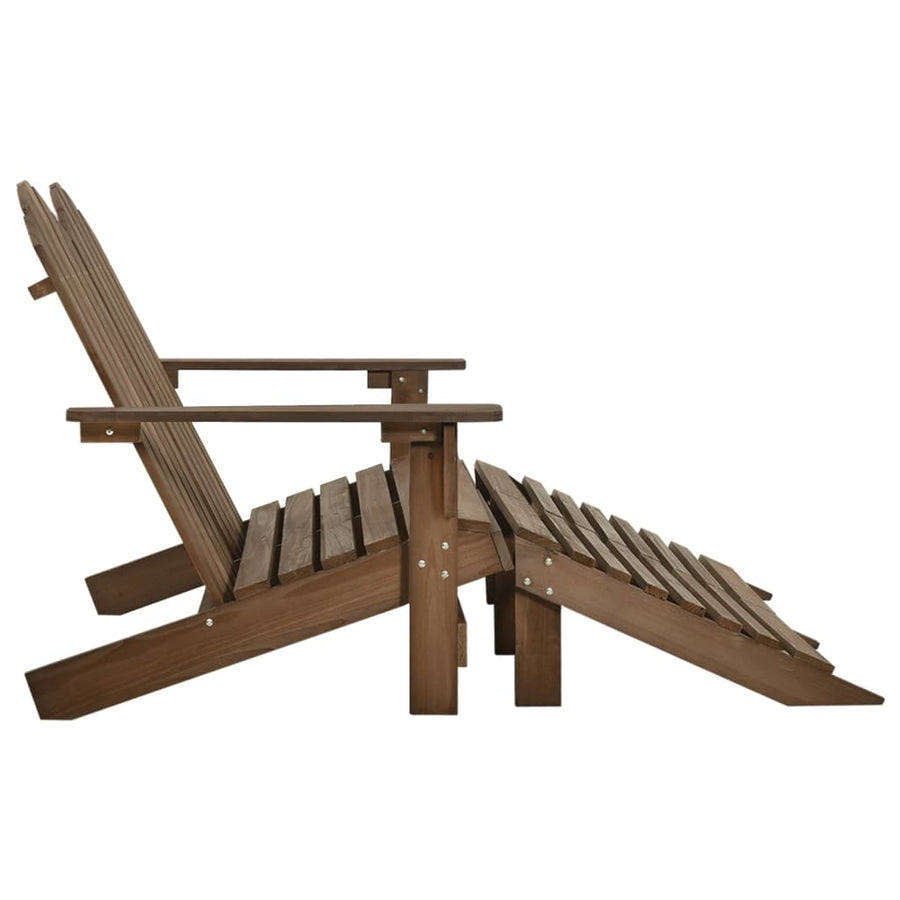 Tuinstoel 2-zits Adirondack met voetenbank vurenhout bruin