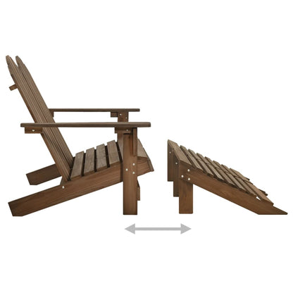 Tuinstoel 2-zits Adirondack met voetenbank vurenhout bruin