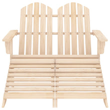Tuinstoel 2-Zits Adirondack Met Voetenbank Vurenhout Lichtbruin