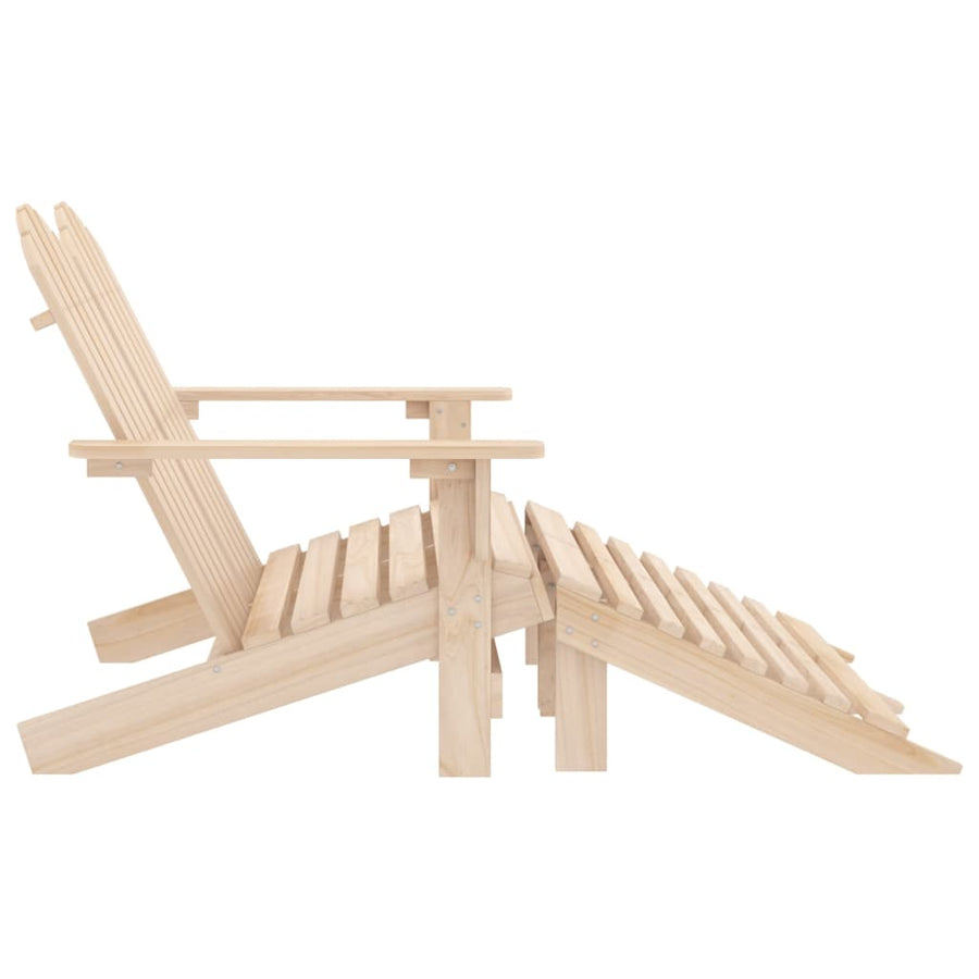 Tuinstoel 2-Zits Adirondack Met Voetenbank Vurenhout Lichtbruin