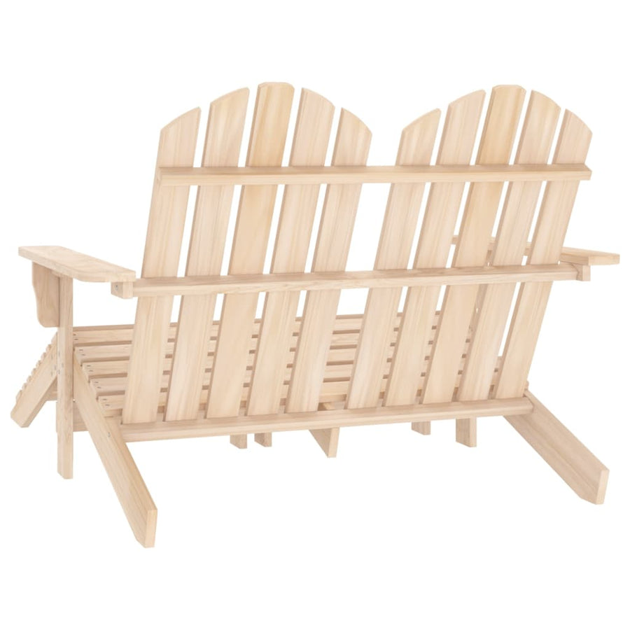 Tuinstoel 2-Zits Adirondack Met Voetenbank Vurenhout Lichtbruin