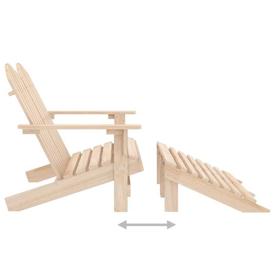 Tuinstoel 2-Zits Adirondack Met Voetenbank Vurenhout Lichtbruin