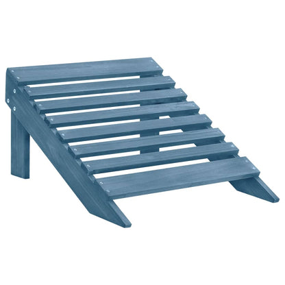 Tuinstoel 2-Zits Adirondack Met Voetenbank Vurenhout Blauw Blauw