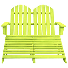 Tuinstoel 2-Zits Adirondack Met Voetenbank Vurenhout Groen