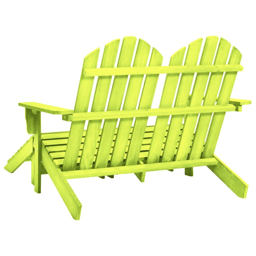 Tuinstoel 2-Zits Adirondack Met Voetenbank Vurenhout Groen