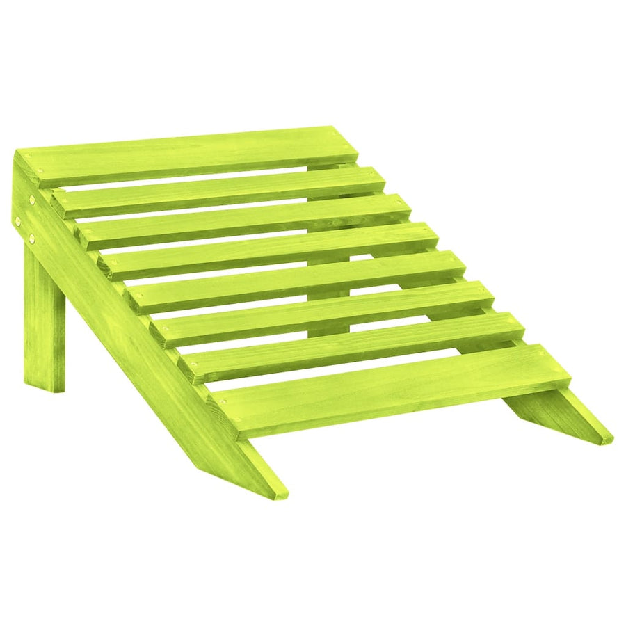 Tuinstoel 2-Zits Adirondack Met Voetenbank Vurenhout Groen