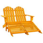 Tuinstoel Adirondack 2-zits vurenhout oranje 119x147x89 cm