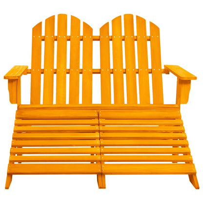 Tuinstoel 2-zits Adirondack met voetenbank vurenhout oranje