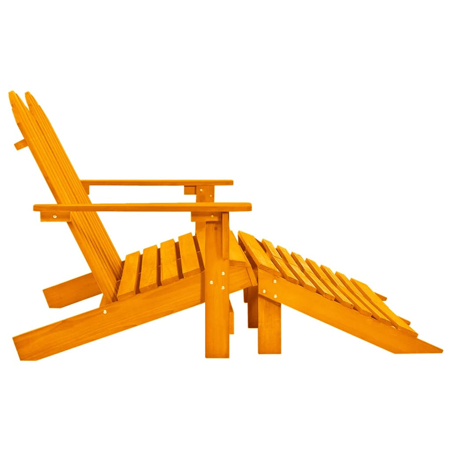 Tuinstoel 2-zits Adirondack met voetenbank vurenhout oranje