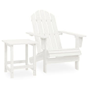 Tuinstoel Adirondack met tafel massief vurenhout wit