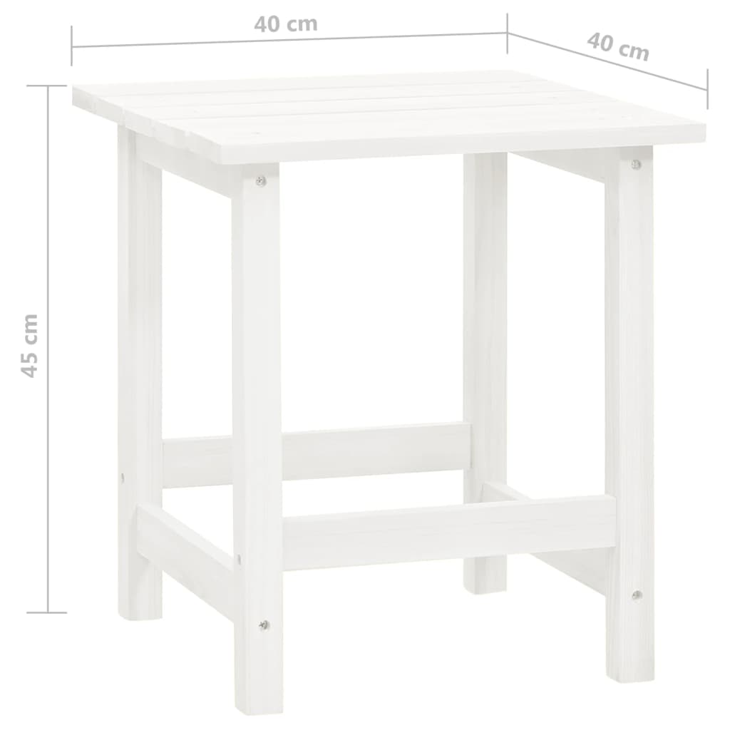 Tuinstoel Adirondack Met Tafel Massief Vurenhout Wit