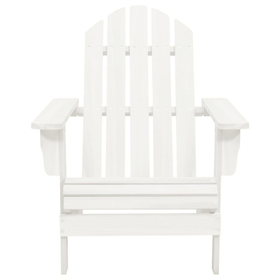 Tuinstoel Adirondack Met Tafel Massief Vurenhout Wit