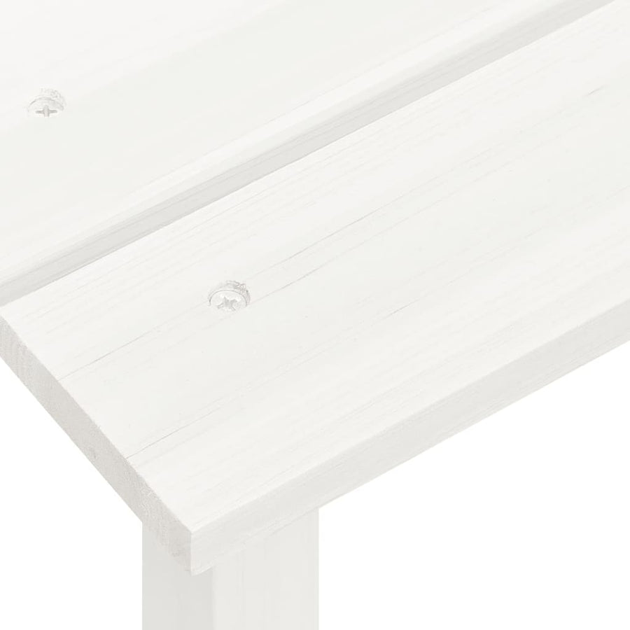 Tuinstoel Adirondack Met Tafel Massief Vurenhout Wit