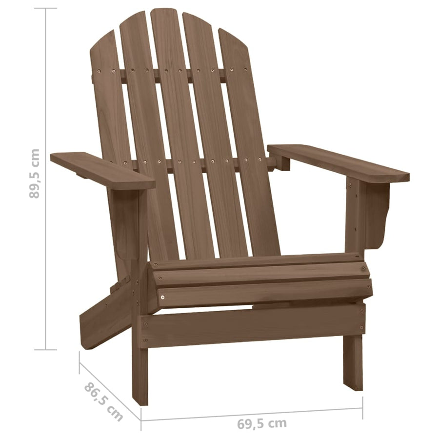 Tuinstoel Adirondack Met Tafel Massief Vurenhout Bruin