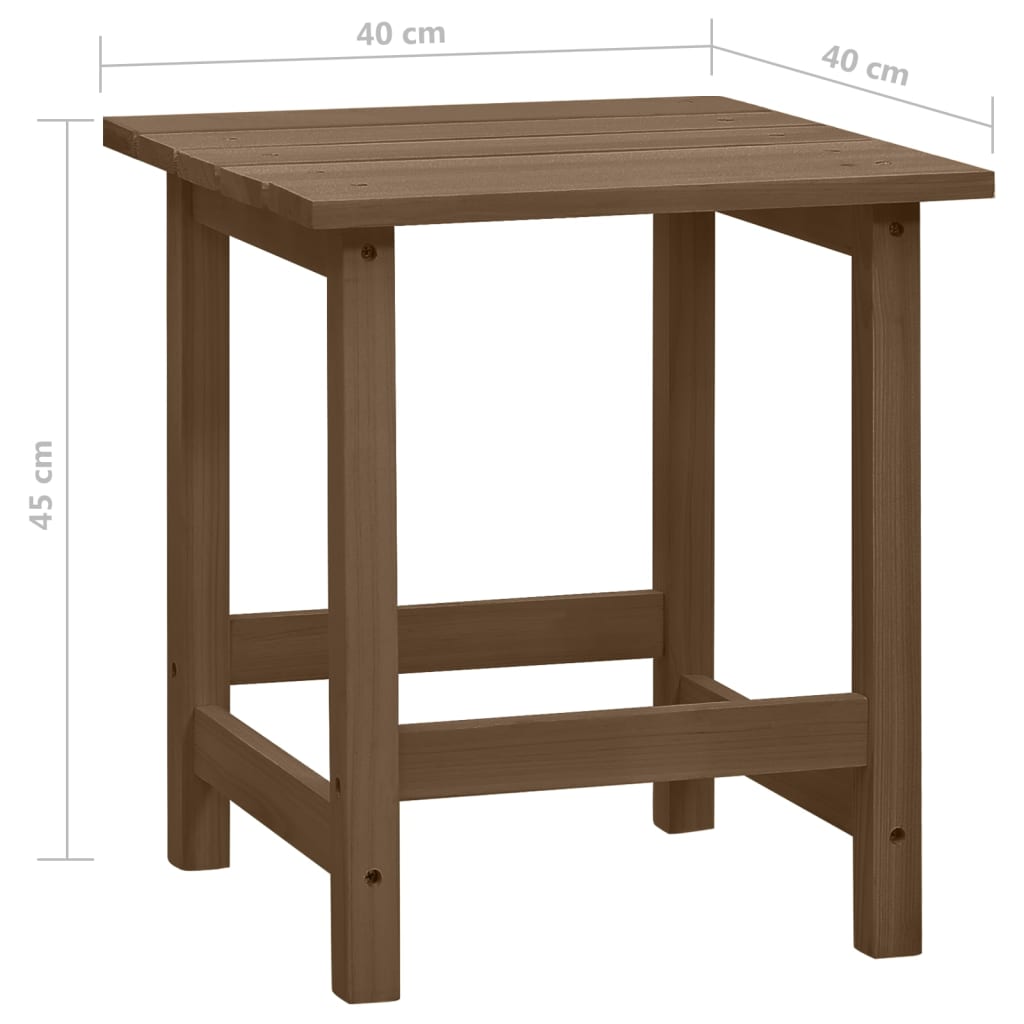 Tuinstoel Adirondack Met Tafel Massief Vurenhout Bruin