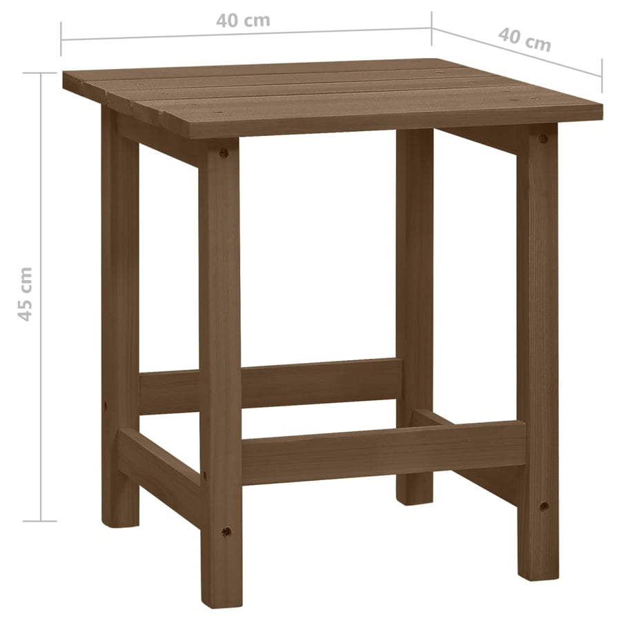 Tuinstoel Adirondack Met Tafel Massief Vurenhout Bruin