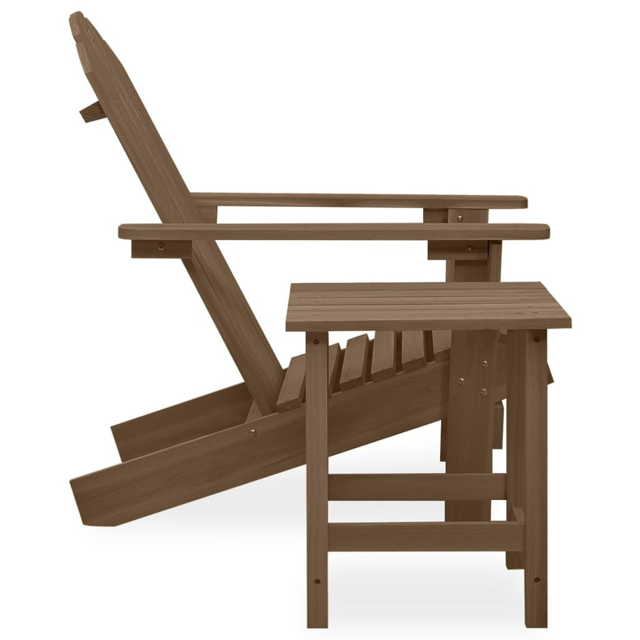 Tuinstoel Adirondack Met Tafel Massief Vurenhout Bruin