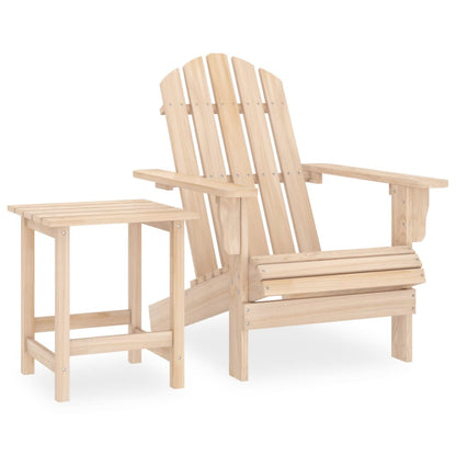 Tuinstoel Adirondack Met Tafel Massief Vurenhout Lichtbruin