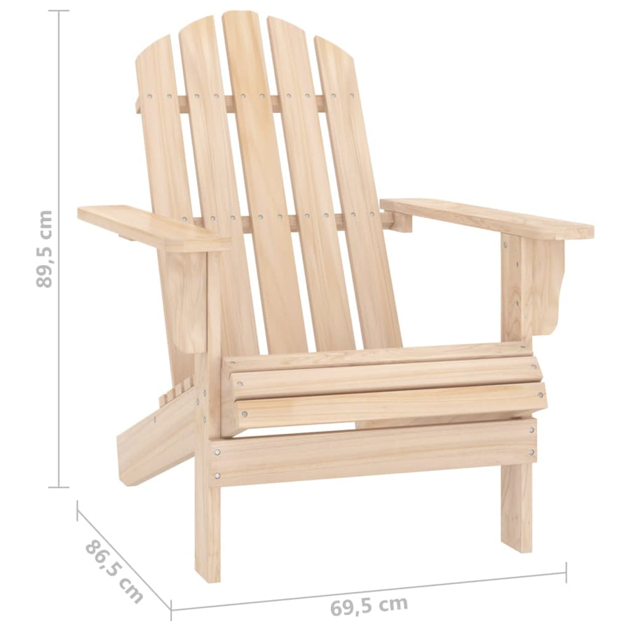 Tuinstoel Adirondack Met Tafel Massief Vurenhout Lichtbruin