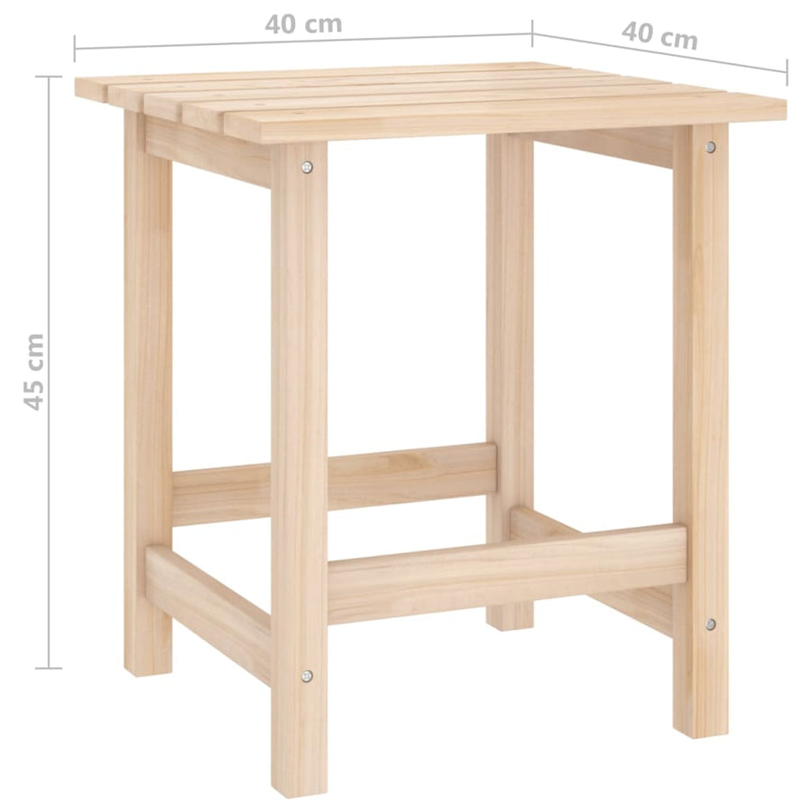 Tuinstoel Adirondack Met Tafel Massief Vurenhout Lichtbruin