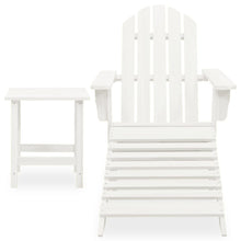 Tuinstoel Adirondack Met Voetenbank Tafel Massief Vurenhout Wit
