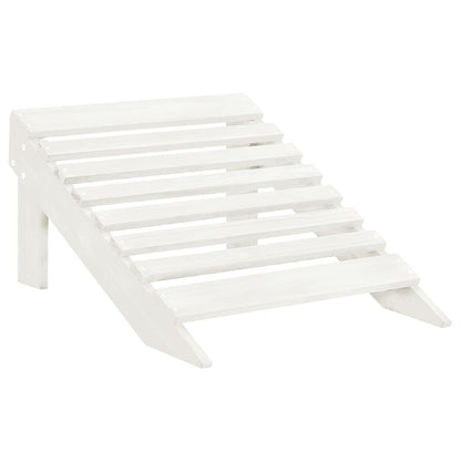 Tuinstoel Adirondack Met Voetenbank Tafel Massief Vurenhout Wit