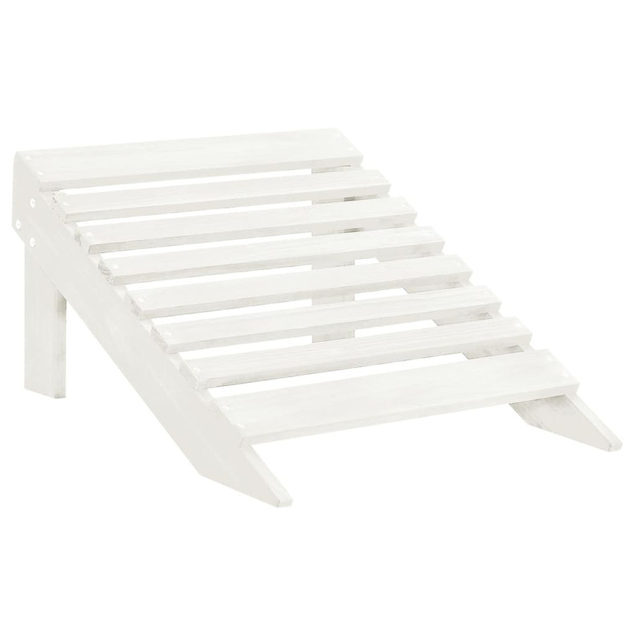 Tuinstoel Adirondack Met Voetenbank Tafel Massief Vurenhout Wit