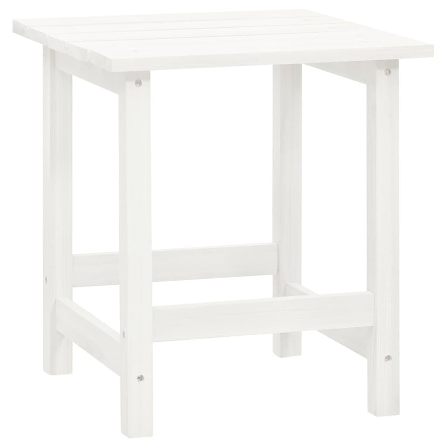 Tuinstoel Adirondack Met Voetenbank Tafel Massief Vurenhout Wit