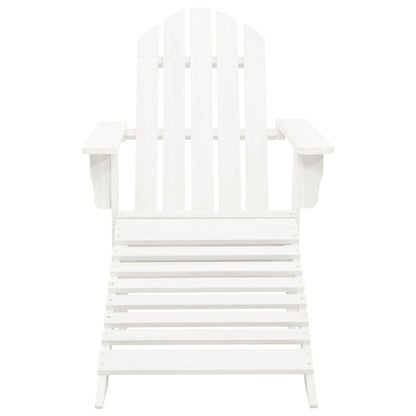 Tuinstoel Adirondack Met Voetenbank Tafel Massief Vurenhout Wit