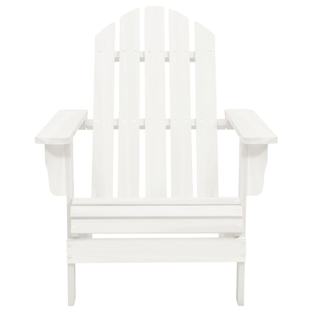 Tuinstoel Adirondack Met Voetenbank Tafel Massief Vurenhout Wit