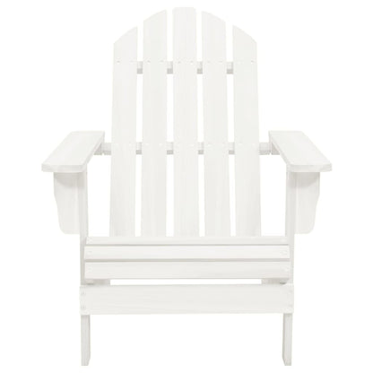 Tuinstoel Adirondack Met Voetenbank Tafel Massief Vurenhout Wit