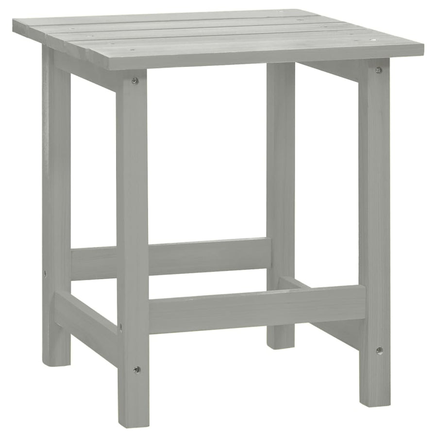 Tuinstoel Adirondack Voetenbank Tafel Massief Vurenhout Grijs