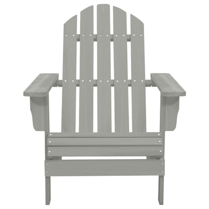 Tuinstoel Adirondack Voetenbank Tafel Massief Vurenhout Grijs