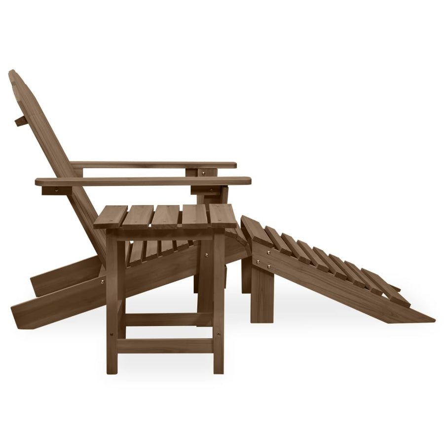 Tuinstoel Adirondack Voetenbank Tafel Massief Vurenhout Bruin