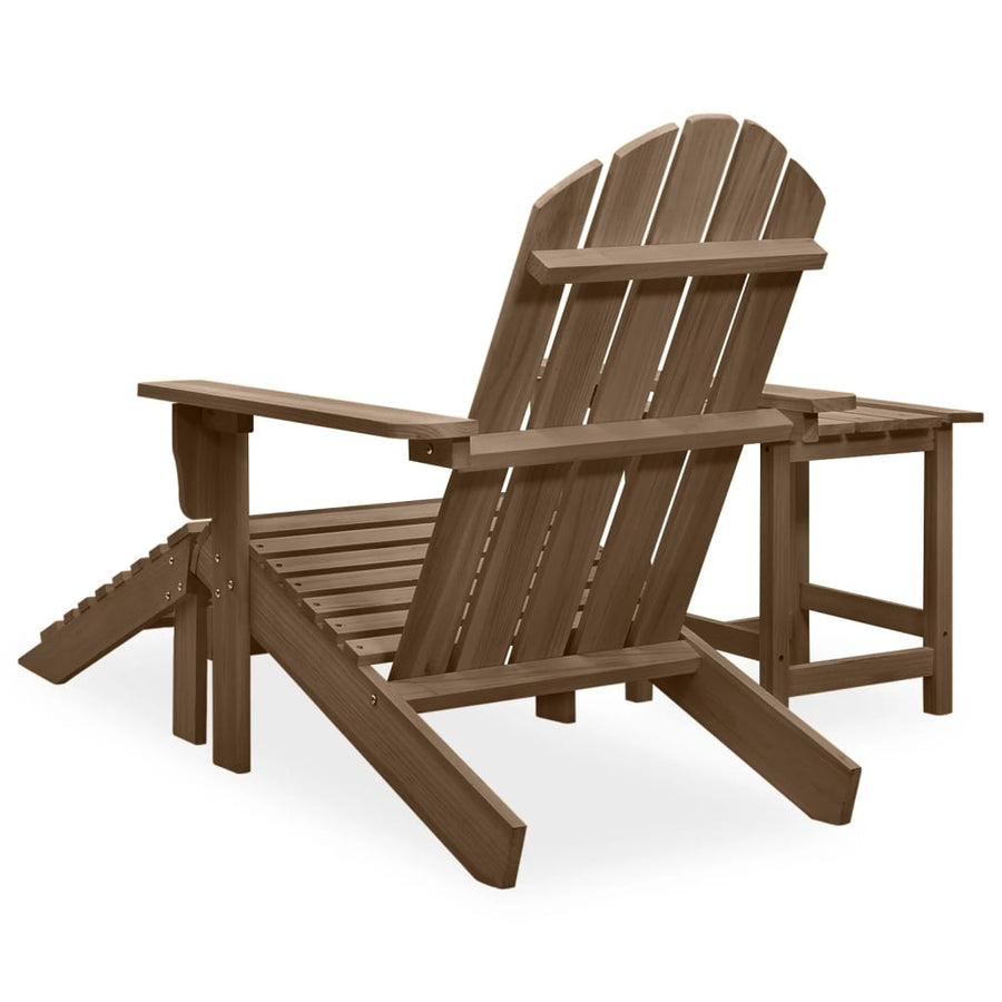 Tuinstoel Adirondack Voetenbank Tafel Massief Vurenhout Bruin