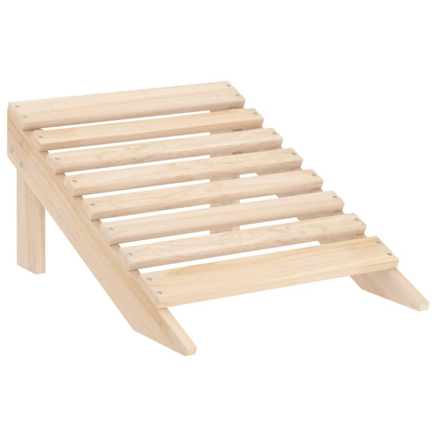 Tuinstoel Adirondack Met Voetenbank En Tafel Massief Vurenhout Lichtbruin