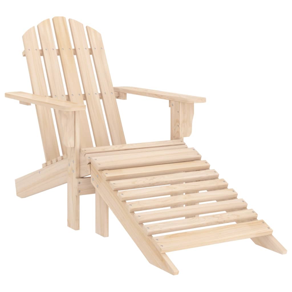 Tuinstoel Adirondack Met Voetenbank En Tafel Massief Vurenhout Lichtbruin