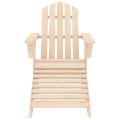 Tuinstoel Adirondack Met Voetenbank En Tafel Massief Vurenhout Lichtbruin