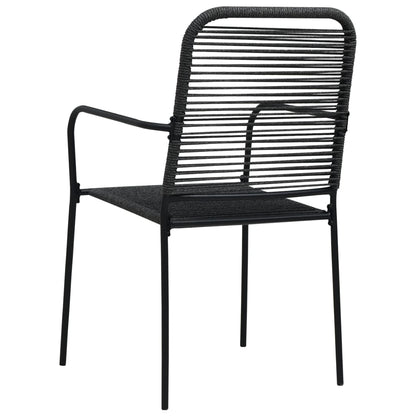 3-delige Tuinset glas en staal zwart