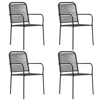 5-Delige Tuinset Glas En Staal Zwart 5
