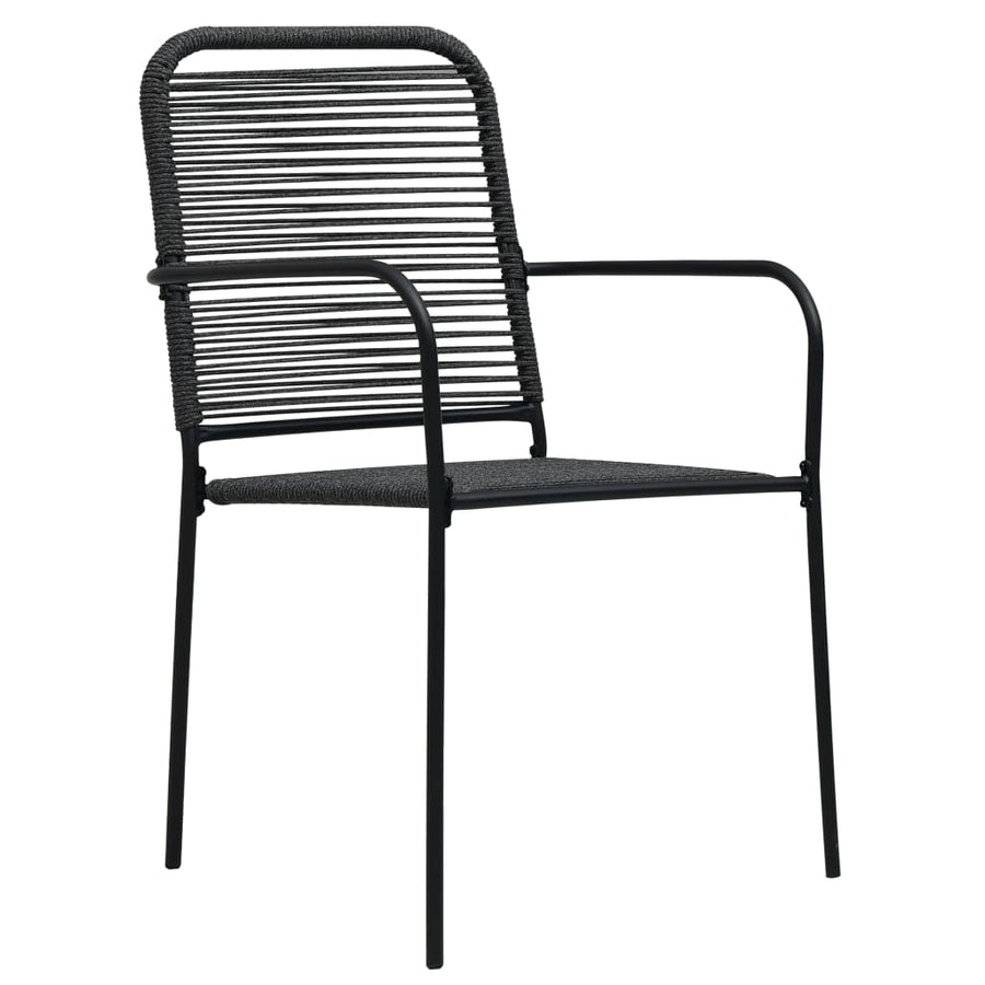 7-Delige Tuinset Glas En Staal Zwart 7