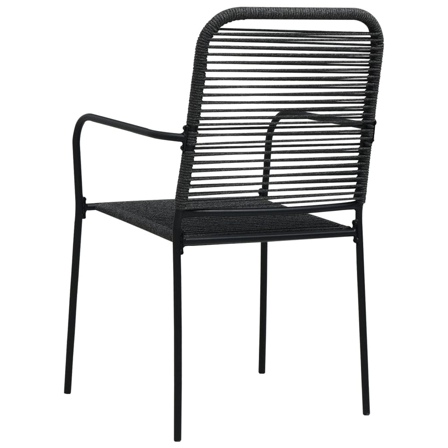 7-Delige Tuinset Glas En Staal Zwart 7