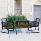 3-piece PVC-Poly Rattan Garden Set black